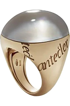CHANTECLER Rings, female, , 55 MM, White Mother of Pearl and Rock Crystal Ring