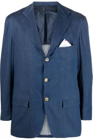 Kiton Blazers, male, , 2XL, Ocean Stretch-Cotton Blazer