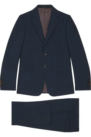 Gucci Single Breasted Suits, male, , L, Navy Two-Piece Suit