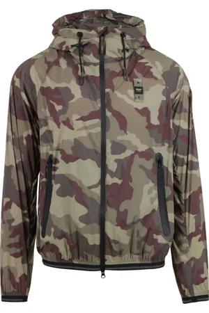 Blauer Windbreaker Jacket