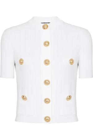 Balmain Cardigans, female, , XS, Buttoned Knitted Cardigan
