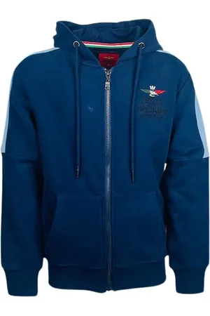 Aeronautica Militare Sweatshirts, male, , 14 Y, Tricolor Arrow Embroidered Full Zip Sweatshirt