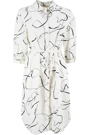 PESERICO SIGN Shirt Dresses, female, , XL, Timeless Midi Dress with All-Over Print