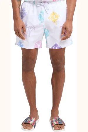Carlo Colucci Beachwear, male, , S, Logo Print Swim Shorts for Men