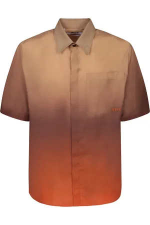 Msgm Short Sleeve Cotton Shirt with Chest Pocket