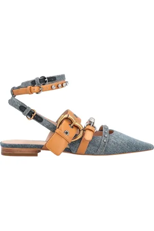 Pinko Denim Rhinestone Slingbacks