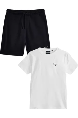 Barbour Sets, unisex, , 8 Y, Embroidered Heart T-Shirt and Matching Bermuda Shorts Set
