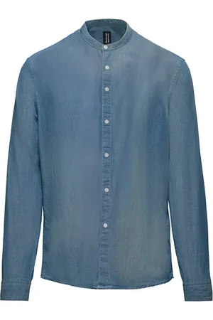 Bomboogie Casual Shirts, male, , L, Shirt with Mandarin Collar