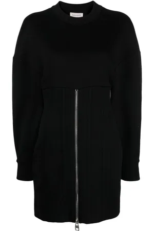 Alexander McQueen Short Dresses, female, , XS, Zip-Detail Mini Dress