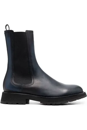 Alexander McQueen Grey Elasticated Leather Boots