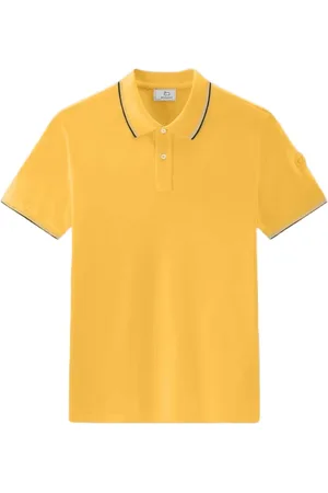 Woolrich Polo Shirts, male, , S, Casual Polo Shirt with Contrasting Stripes