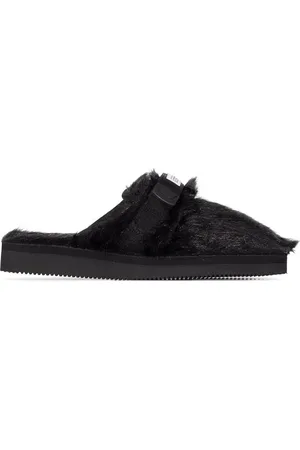 SUICOKE Faux-Fur Slip-On Sandals