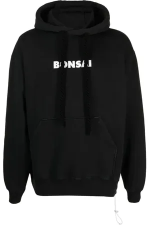 BONSAI Cotton Hoodie with Logo Print