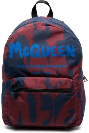 Alexander McQueen Backpacks, male, , ONE SIZE, Graffiti Logo-Print Backpack