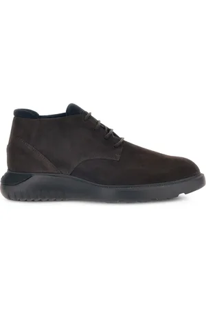 Hogan Lace-up Boots, male, , 5 1/2 UK, Suede Ankle Boot with Sporty Elegance