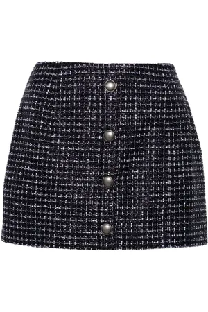 Alessandra Rich Short Skirts, female, , S, Tweed Skirt with Metallic Threading