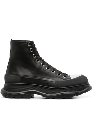 Alexander McQueen Lace-up Boots, male, , 5 UK, Lace-Up Leather Boots