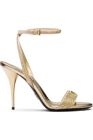 Prada High Heel Sandals, female, , 3 UK, Crystal Satin Sandals