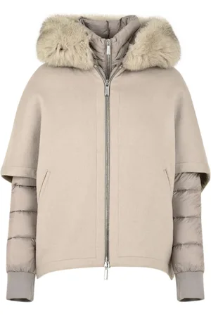 MOORER Down Jackets, female, , XS, Removable Quilted Inner Jacket with Knitted Collar