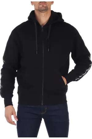 VERSACE Zip-throughs, male, , M, Cotton Hoodie with Zip