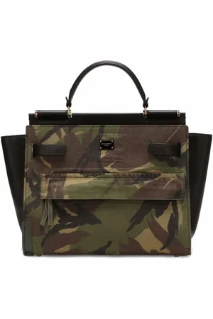 Dolce & Gabbana Handbags, female, , ONE SIZE, Large Sicily 62 Camouflage Tote Bag