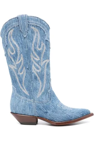 SONORA Cowboy Boots, female, , 3 UK, Clear Denim Texan Boots