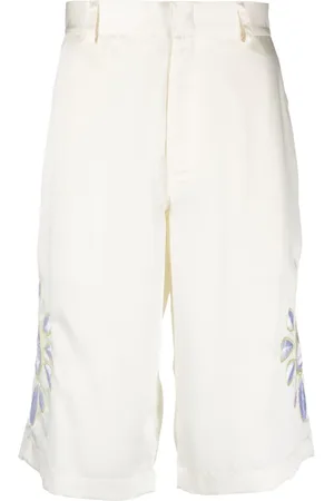 Bluemarble Long Shorts, male, , M, Embroidered Satin Shorts