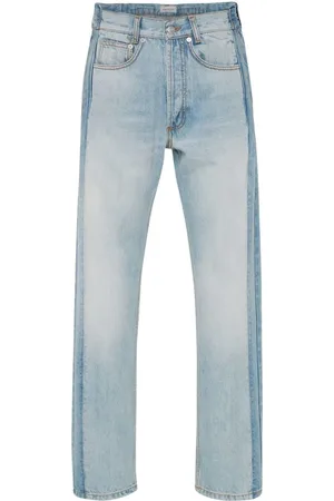 Alexander McQueen Straight Jeans, male, , L, Worker Patched Straight-Leg Jeans