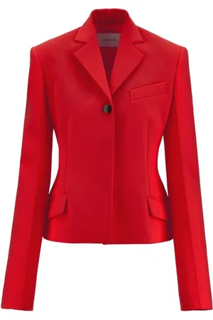 Salvatore Ferragamo Blazers, female, , S, Poppy Wool Blazer