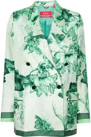 F.R.S For Restless Sleepers Blazers, female, , S, Floral Print Silk Jacket