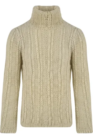 D.A. Daniele Alessandrini Cream Turtleneck for Men