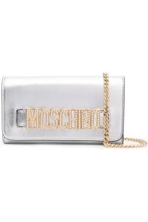 Moschino Wallets & Cardholders, female, , ONE SIZE, Crystal Silver Clutch Wallet