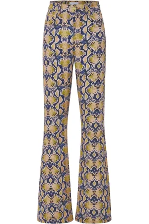 Ganni Boot-cut Jeans, female, , W26, Printed Denim Trousers