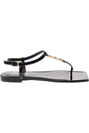 VERSACE Snake-printed Leather Sandals