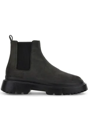 Hogan Chelsea Boots, male, , 10 UK, Grey Suede Chelsea Boots