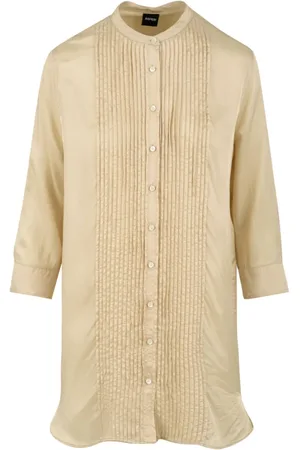 Aspesi Natural Fine Cotton Classic Collar Shirt with Mother of Pearl Buttons