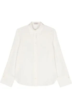 ALBERTO BIANI Shirts, female, , M, Cream Pointed Collar Shirt