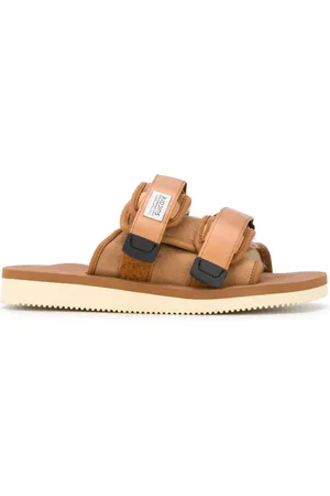 SUICOKE Flat Sandals, male, , 10 UK, Leather Moto-M2AB Sandals