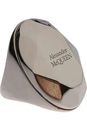 Alexander McQueen Faceted Stone Chunky Band Ring
