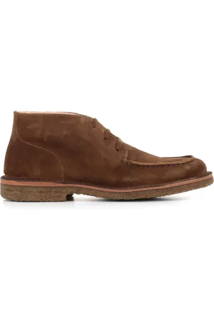 Astorflex Lace-up Boots, male, , 11 UK, Khaki Suede Boots with Visible Stitching