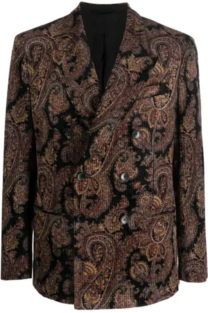 Etro Blazers, male, , XL, Paisley-Print Corduroy Blazer