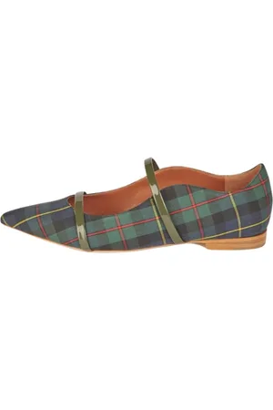 MALONE SOULIERS Ballerinas, female, , 5 1/2 UK, Green Suede Ballerinas with Double Straps
