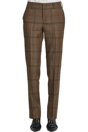 PT Torino Chinos, female, , XL, Stylish Camel Checked Pleated Trousers
