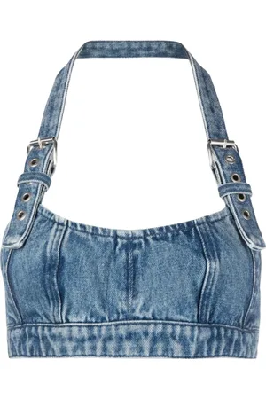 AMBUSH Denim Buckle-Strap Bralette