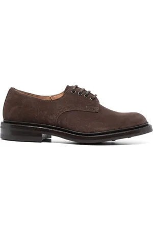 TRICKERS Business Shoes, male, , 9 1/2 UK, Dark Suede Derby Shoes