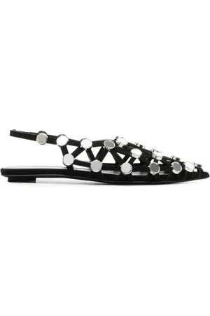 The Attico Ballerinas, female, , 5 1/2 UK, Rhinestone-Embellished Flat Shoes
