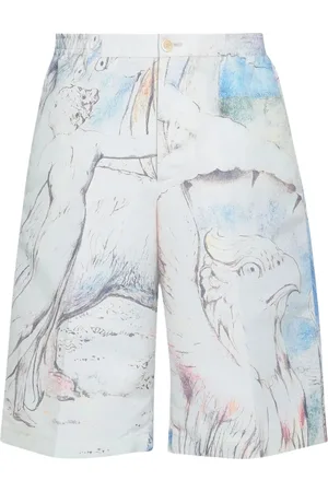 Alexander McQueen Casual Shorts, male, , L, Polyester Shorts with Elasticated Waist