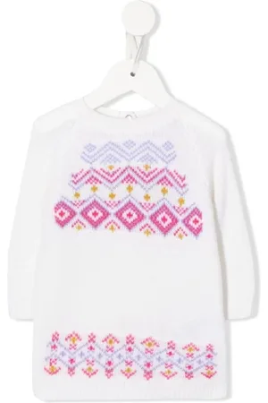 Moncler Dresses, female, , 3 M, Geometric-print Knit Dress