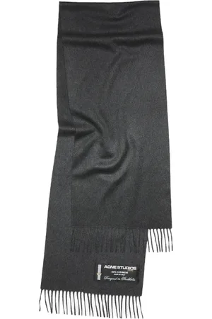 Acne Studios Winter Scarves, male, , ONE SIZE, Fringed Cashmere Scarf