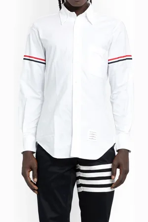Thom Browne Classic Button-Down Shirt with Signature Stripes